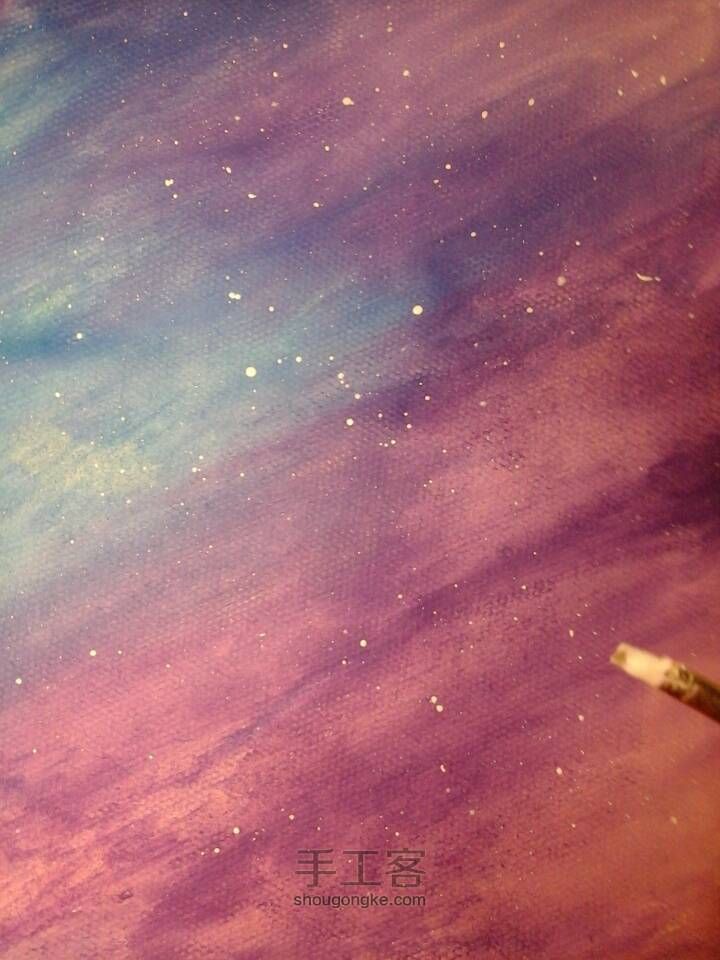 教你用油画棒画星空!