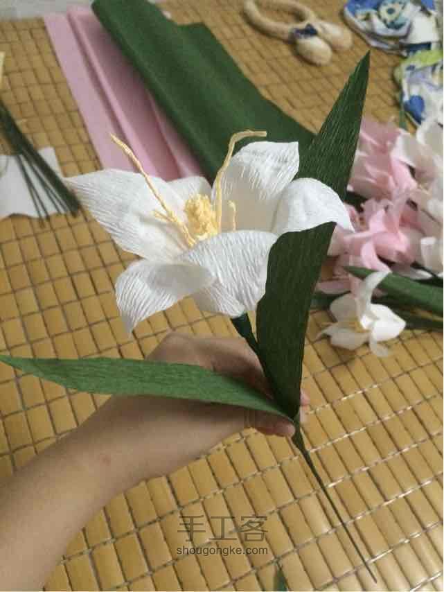 皱纹纸百合花