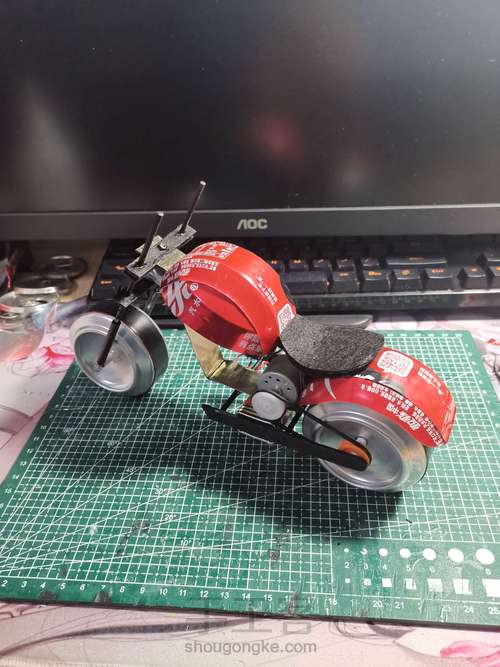 手工制作可口可乐联名摩托车