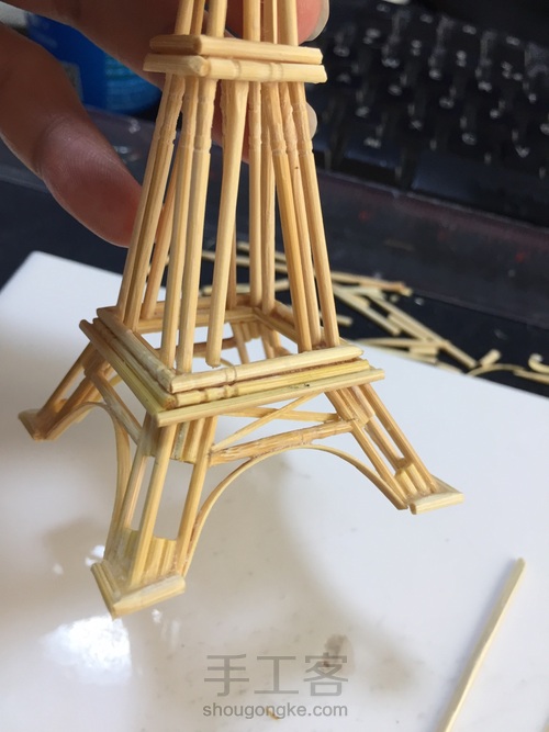diy手工:迷你牙签艾菲尔教程