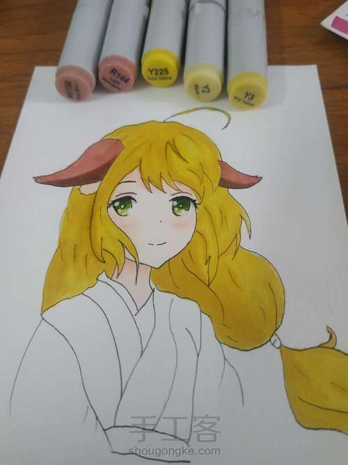 狐妖小红娘——涂山苏苏马克笔教程